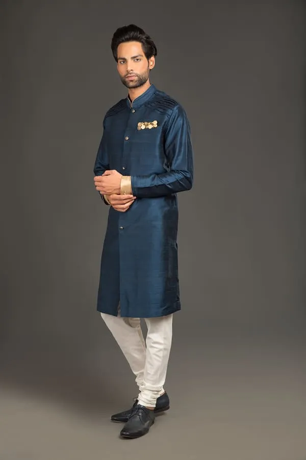 Pleated Formal Kurta Set - Sebastian