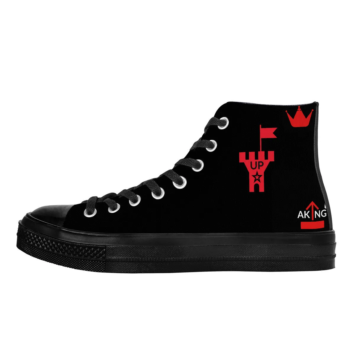 Red Top Tier - Black | High Top Customized | Shoe Zero