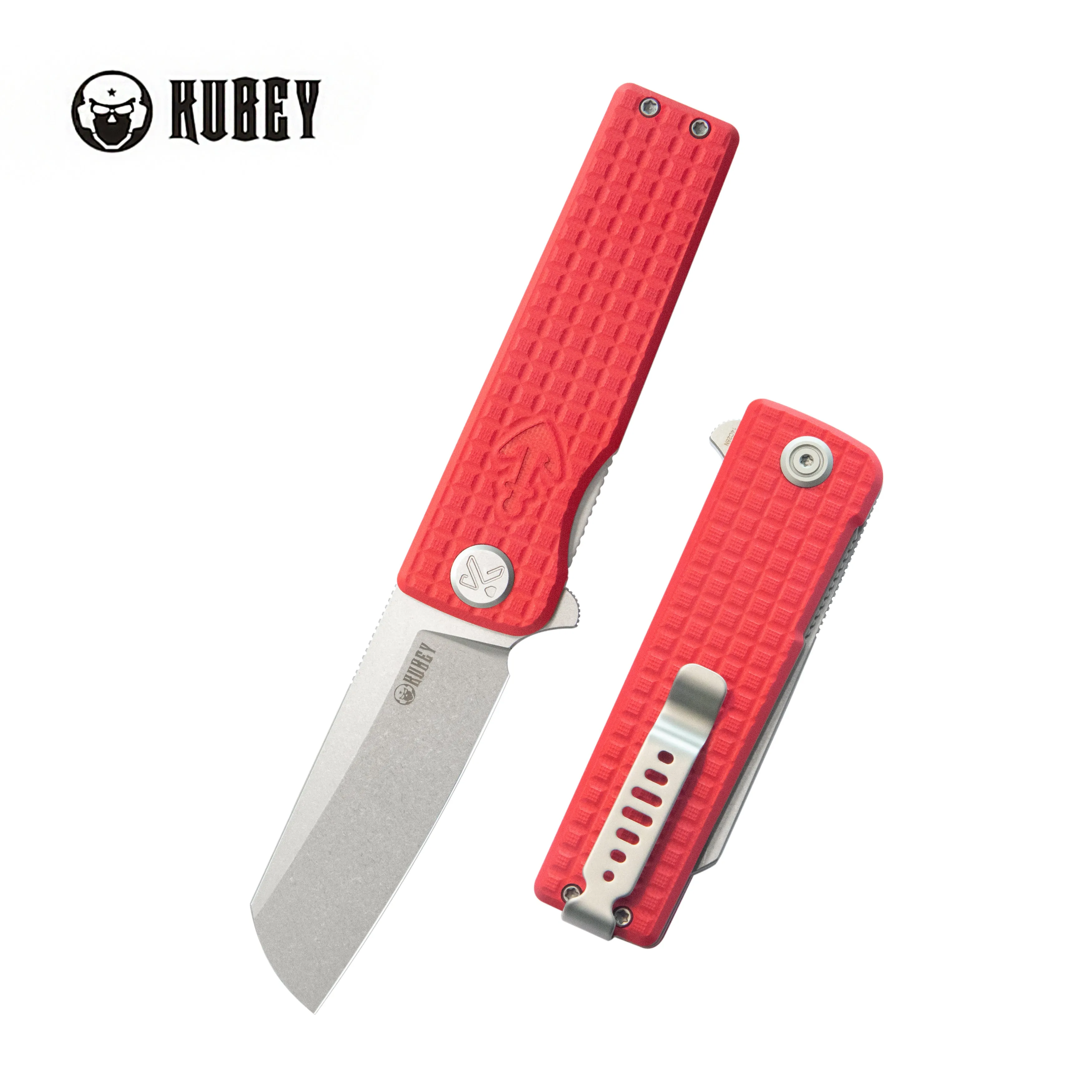 Sailor Liner Lock Flipper Outdoor Folding Knife Red G10 Handle 3.11 Stonewash 14C28N Blade KU317L