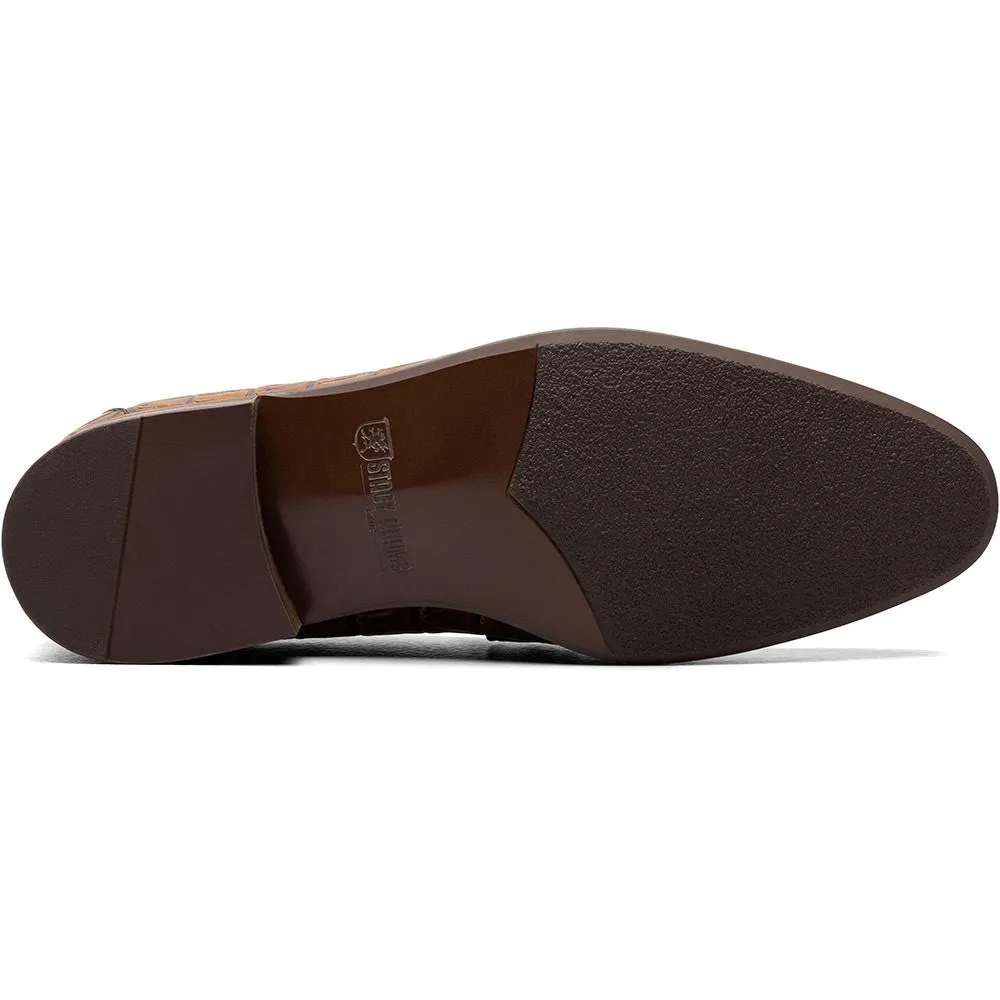 Stacy Adams Cognac FERDINAND Moc Toe Bit Slip On Shoes