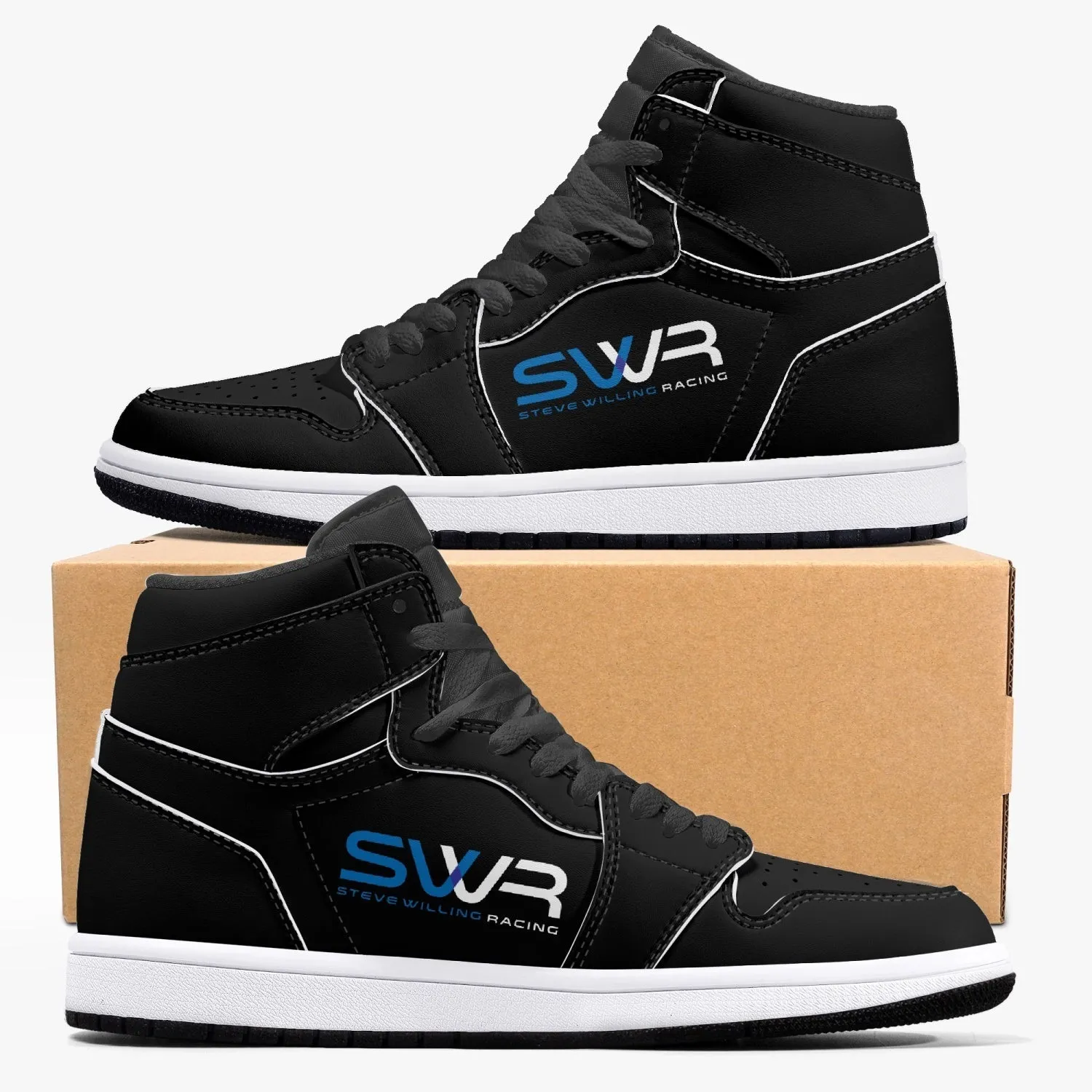 STEVE WILLING F2 MARCH version 3 High-Top Leather Sneakers - full carbon