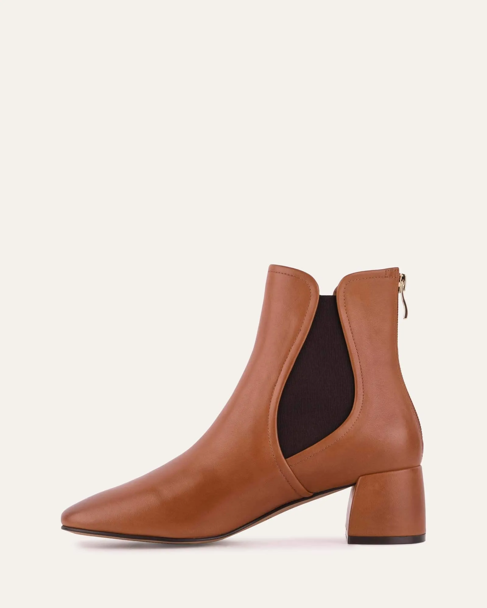 STEVIE MID ANKLE BOOTS TAN LEATHER