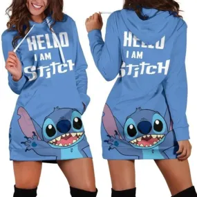 Stitch Hoodie Dress Sweater Fashion Disney Dress Sweatshirt Dress Hoodie for Women