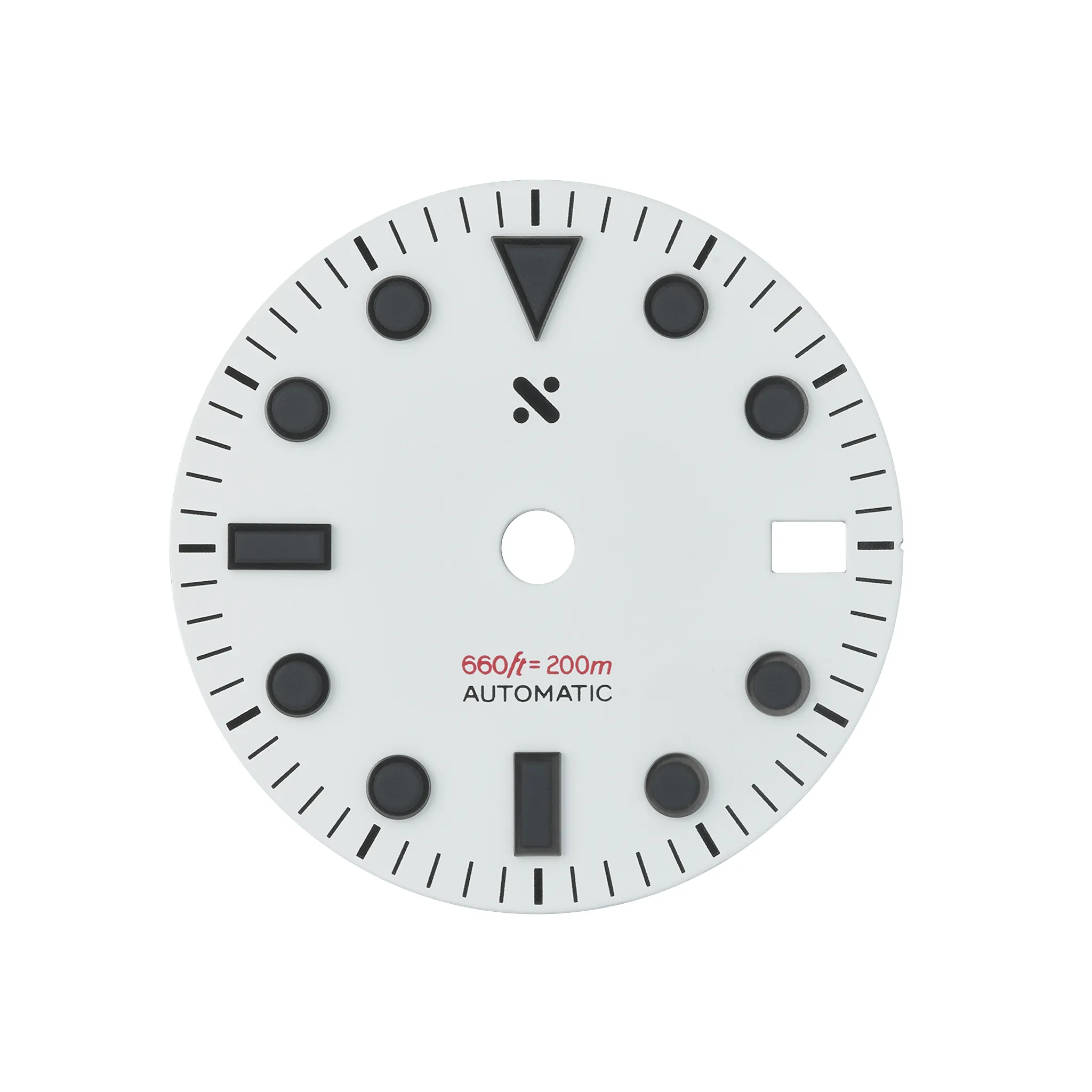 Watch Dial: SSK/NH34 GMT Divemaster White w Black Lume