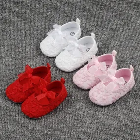 Wholesale 0-1 Years Old Soft Sole Baby Silk Shoes