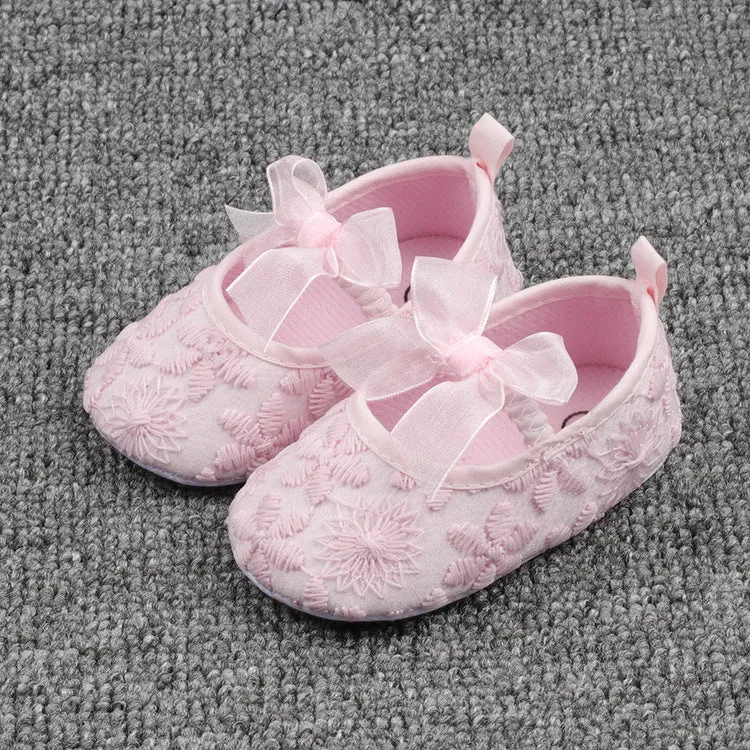 Wholesale 0-1 Years Old Soft Sole Baby Silk Shoes