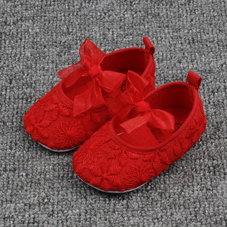 Wholesale 0-1 Years Old Soft Sole Baby Silk Shoes