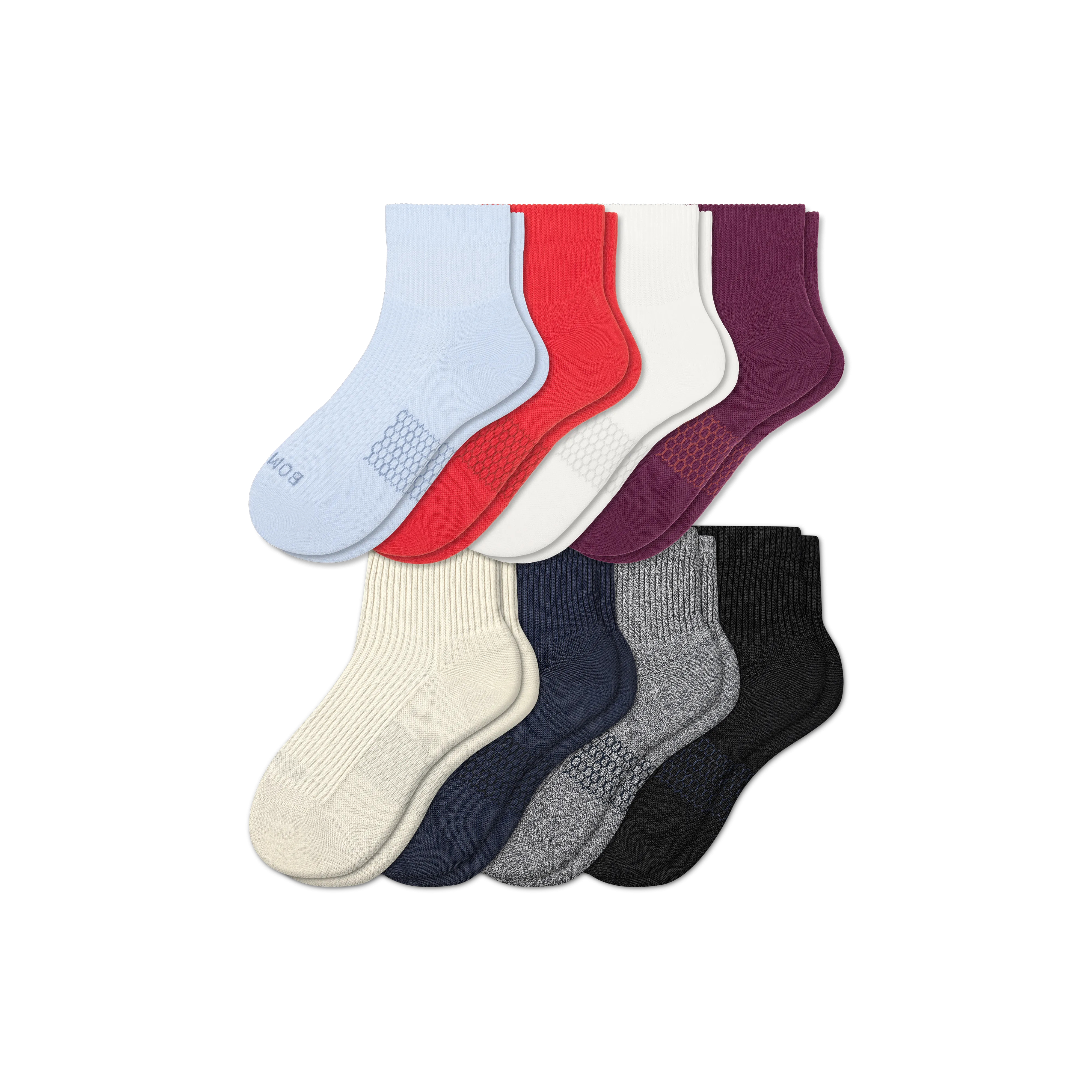 Women's Modern Rib Quarter Sock 8-Pack