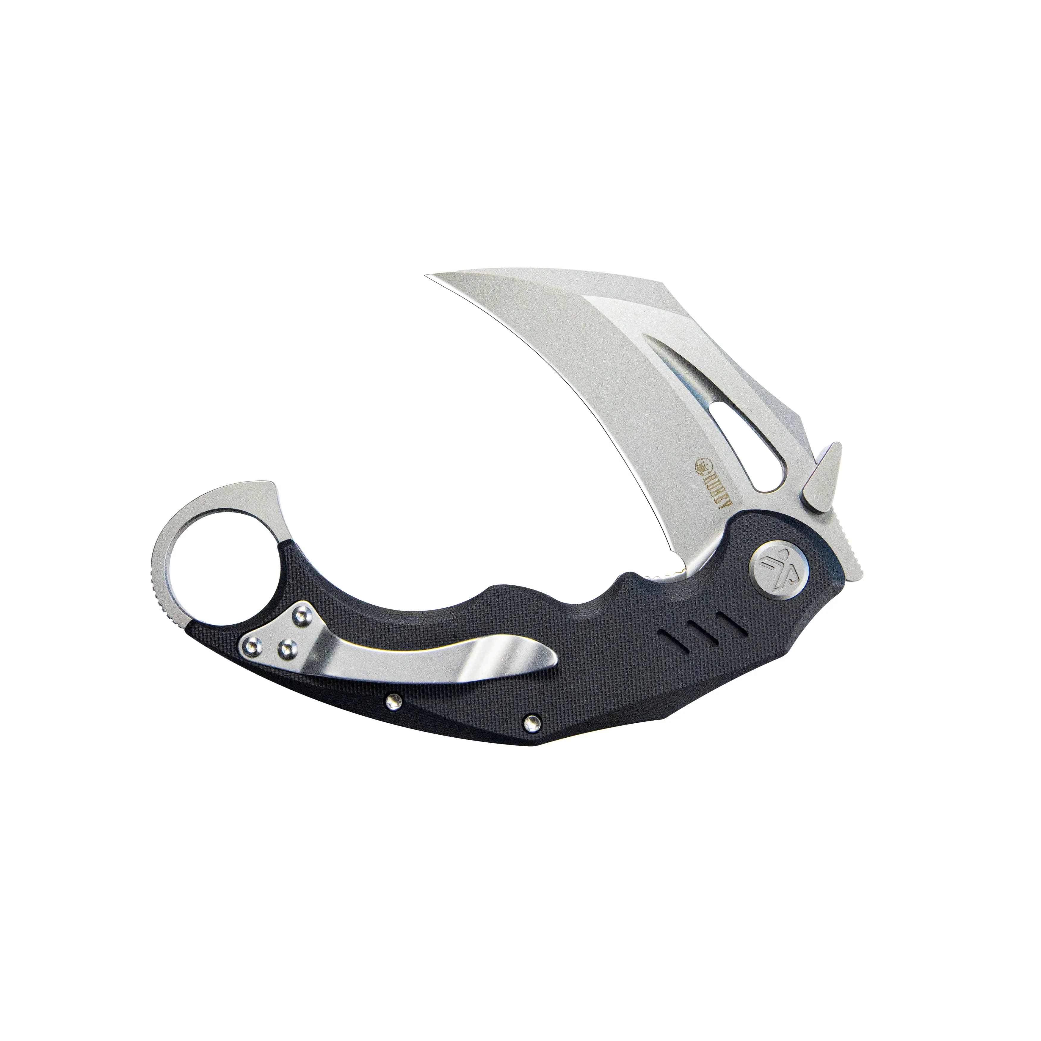 Wrath Karambit Folding Knife Black G-10 Handle 2.68 Beadblast 14C28N Blade KU261A