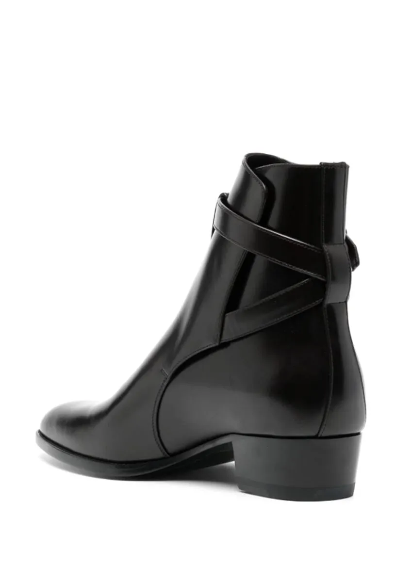 WYATT LEATHER ANKLE BOOTS